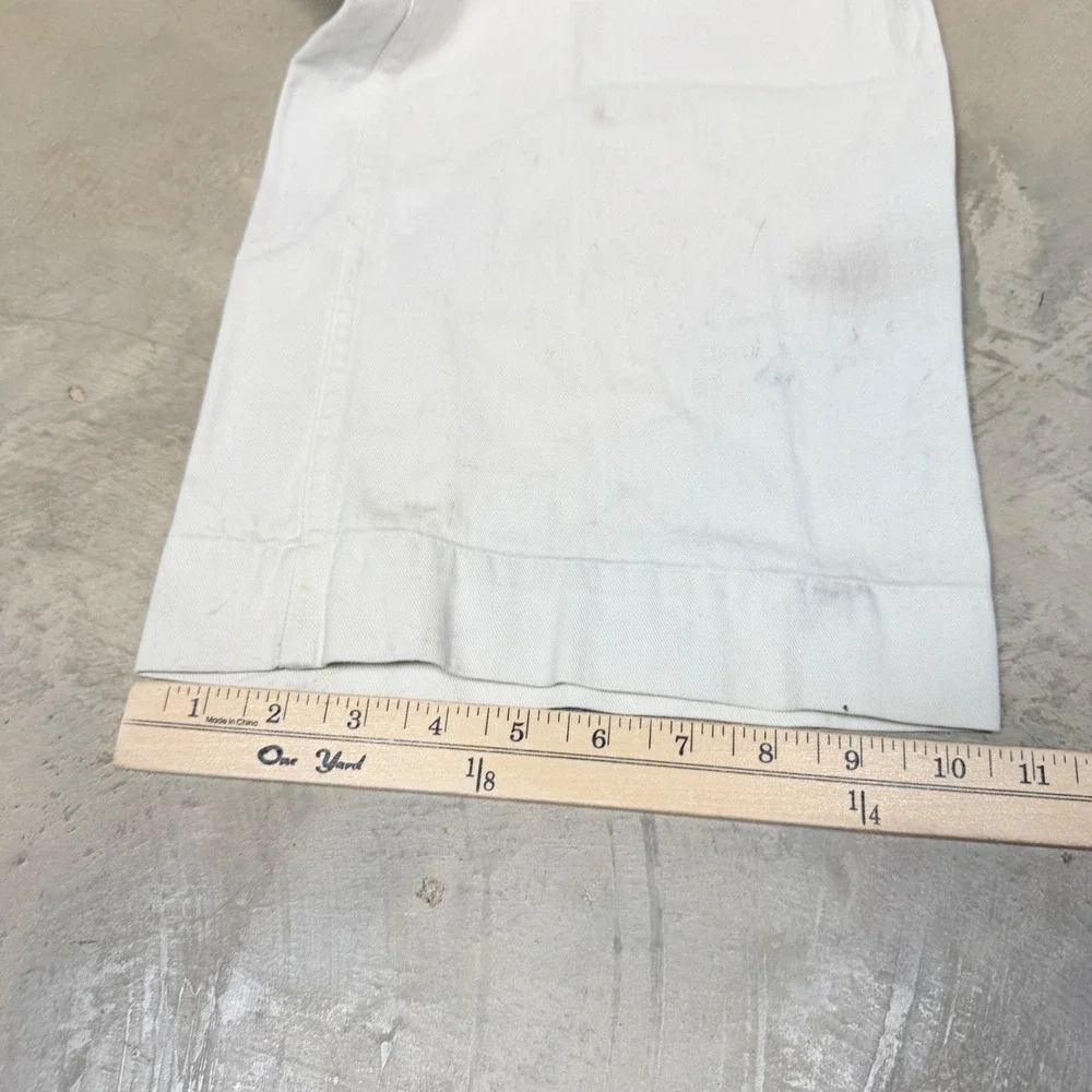 Vintage 60s US Navy White Bell Bottom Sailor Pants Mens 30x29 Cotton Twill Named